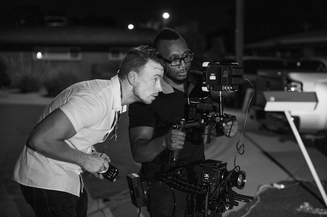 film director with camera