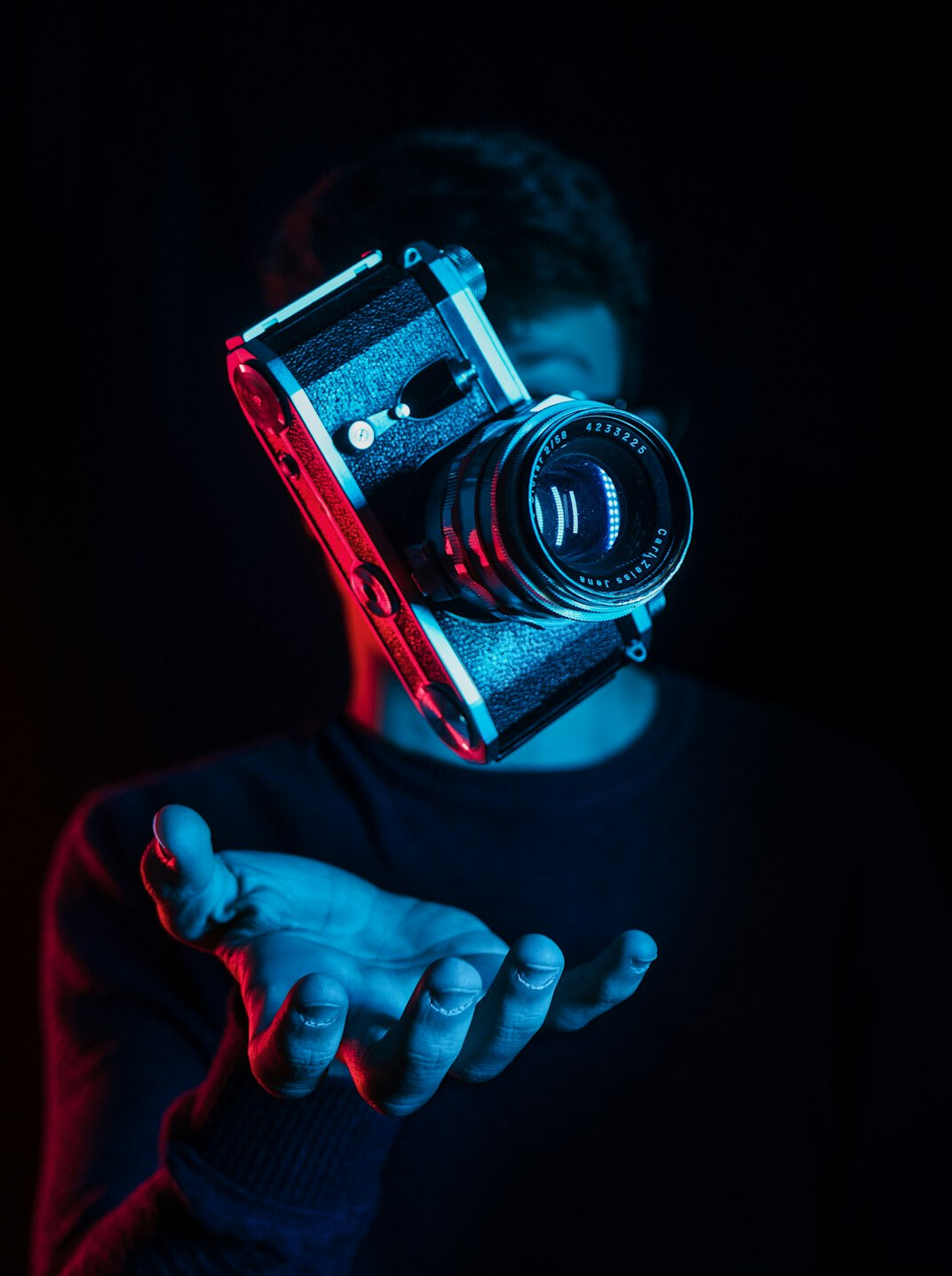 filmmaker holding camera
